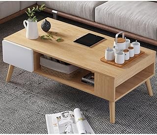 Danube Home Adonia Coffee Table | Multifunctional Living Room Desk | Space Saving Center Table | Modern Design Furniture For Home, Living Room L 100 x W 53 x H 42 cm - Oak