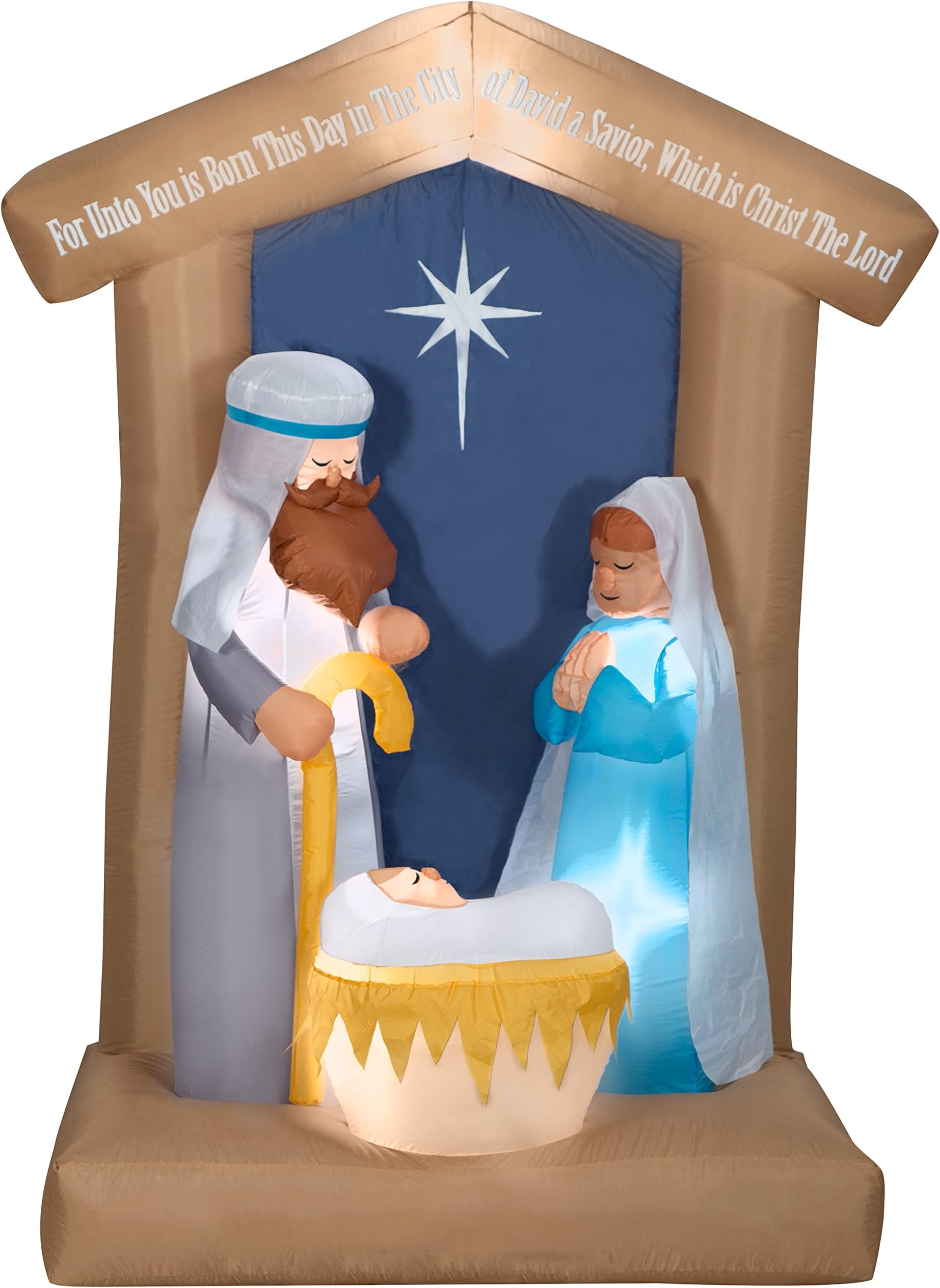 Gemmy 36707 Christmas 7' Nativity Scene Airblown