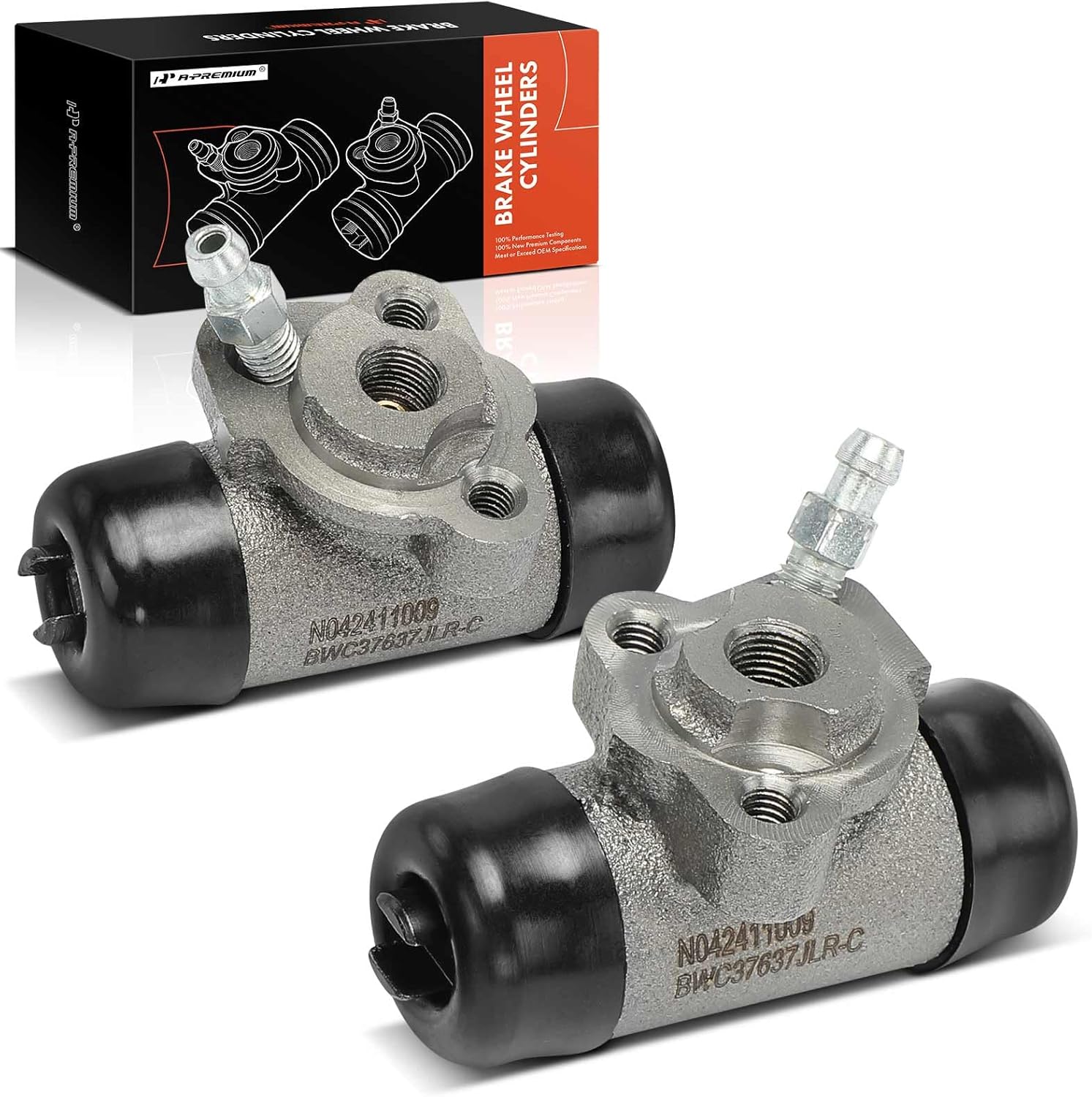 A-Premium Rear Driver and Passenger Drum Brake Wheel Cylinder Compatible with Select Toyota, Chevrolet and Geo Models - Corolla 1986-2002, Paseo 1992-1999, Tercel 1983-1998, Nova, Prizm, 2-PC Set