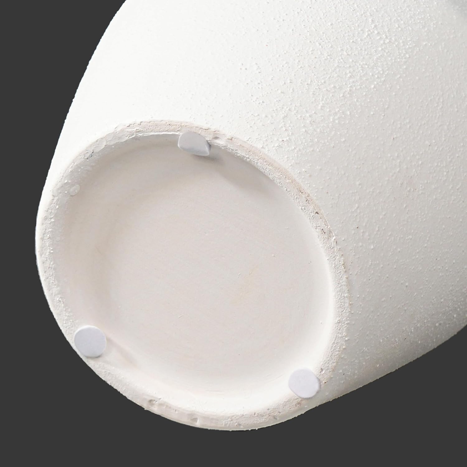 White Ceramic Vase - Boho Pottery Vases for Flowers, Rustic Farmhouse Vase for Pampas Grass, Office Coffee Table Decor Living Room Shelf Bathroom Decor 10 Inch - Image 8