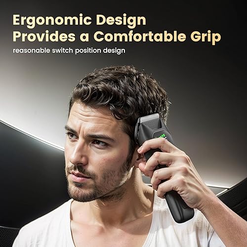 Miniatura 8 de Cortadora de pelo para hombres, kit de cortapelos inalámbrico con ajuste ajustable de 4 longitudes, juego de cortapelos y recortadora de peluquería