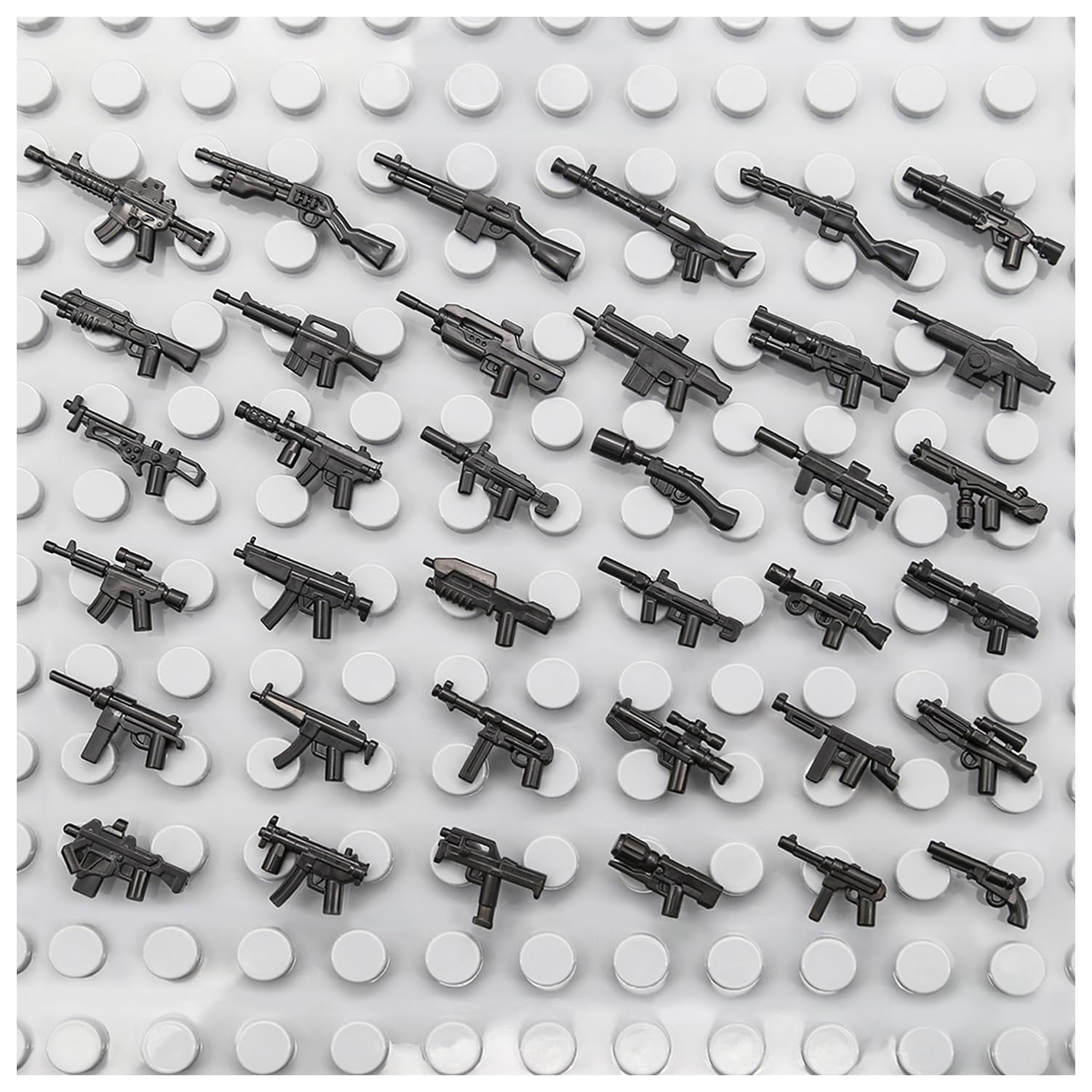 250 pcs Weapon Packs for Military Minifigures, Military Gun Accessories Kit for Bricks-Soldier Army Equipment WW2 Bases Rangers Ammo.