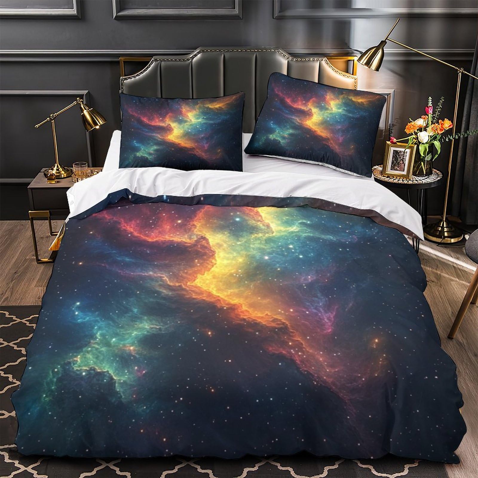 Housse de couette 3D camions de chantier super king 260x220 pour lit enfant imprimé