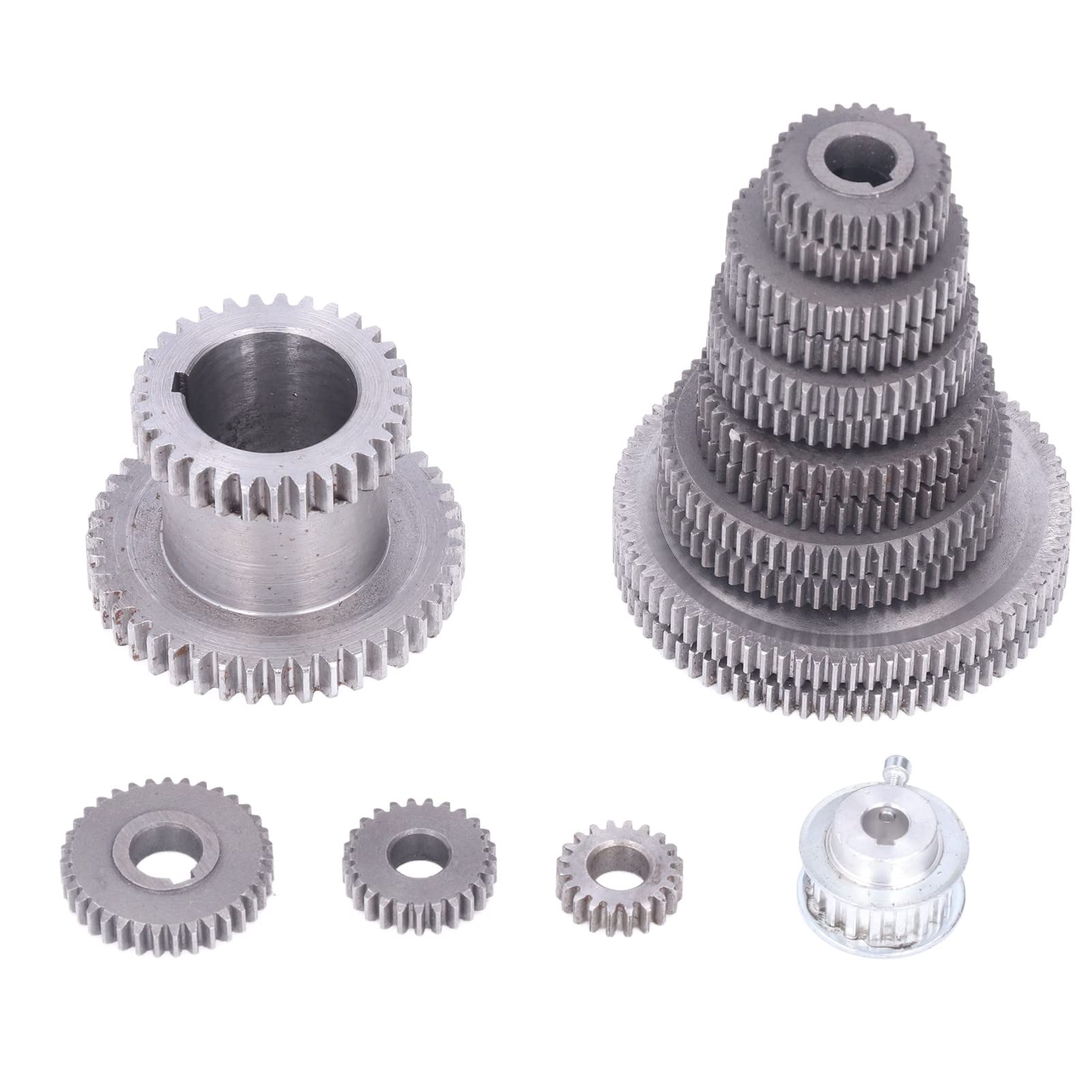 Fafeicy Mini Torno de Engranajes, Juego de 17 Piezas Compatible con CJ0618