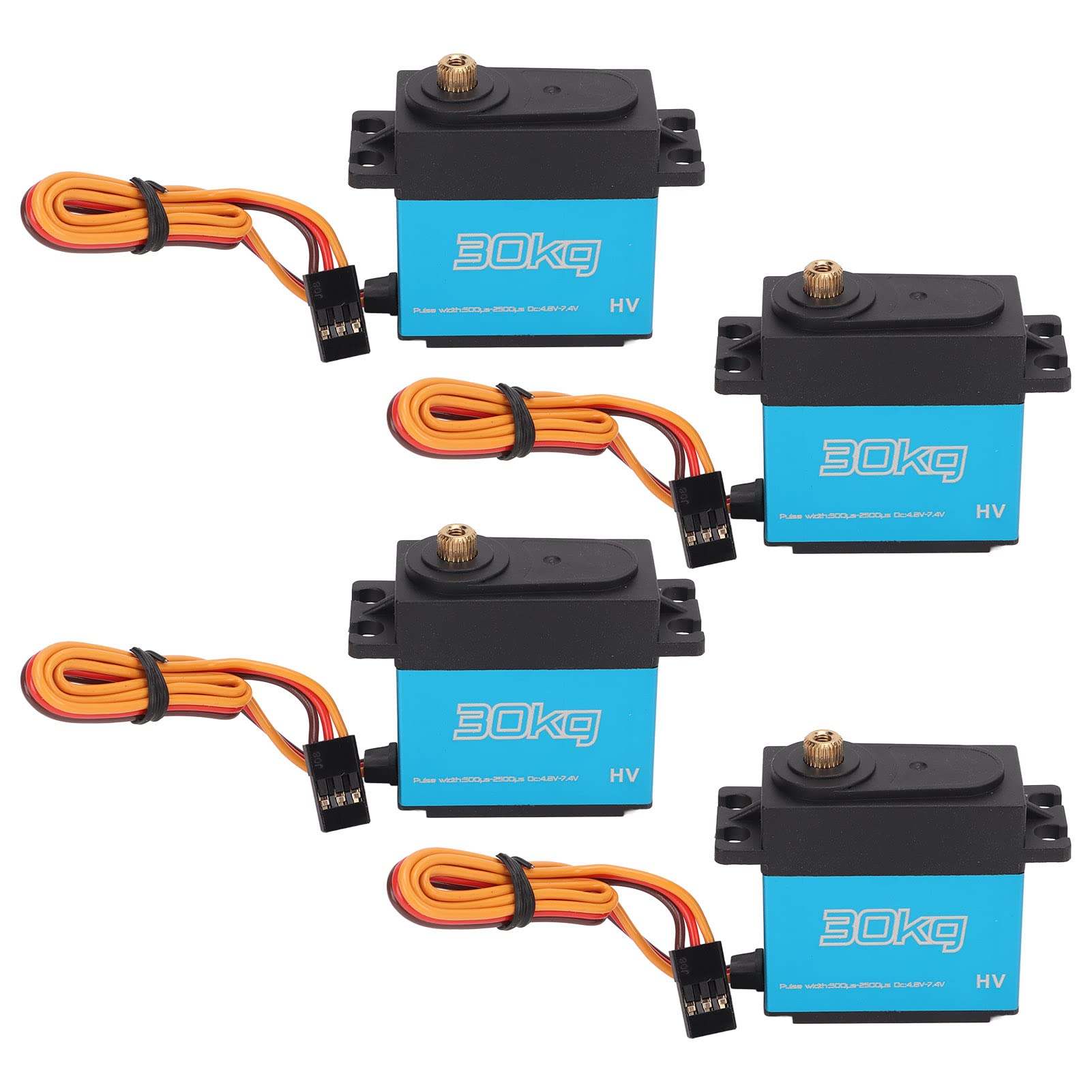4 Stück 30 kg RC Metal Gear Digital Servo mit 25 T Metall-Servoarm für 1/10 ferngesteuertes Autoflugzeug