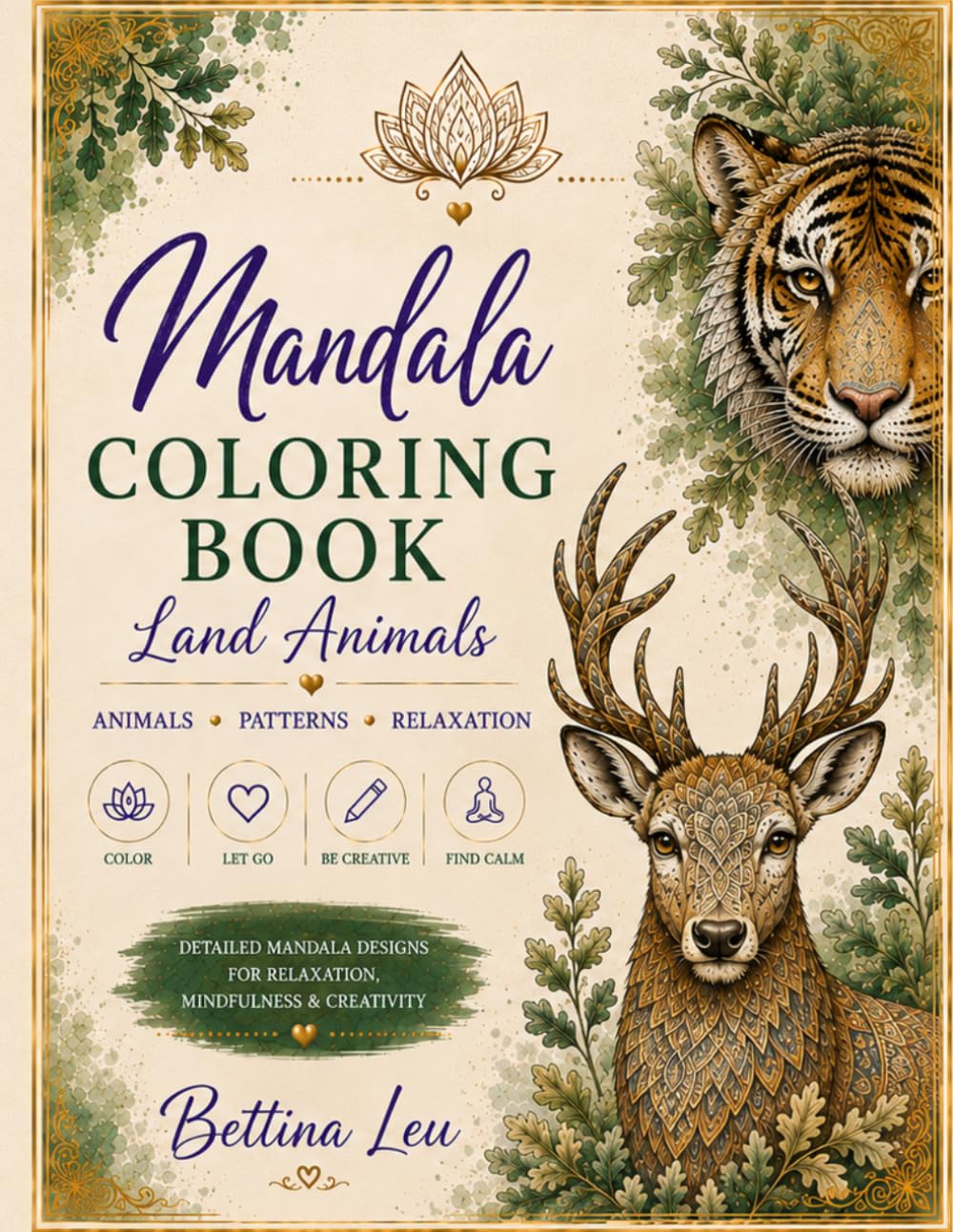 Mandala Coloring Book: Over 50 beautiful Mandala Animal Designs to color and featuring full color inspirations pages