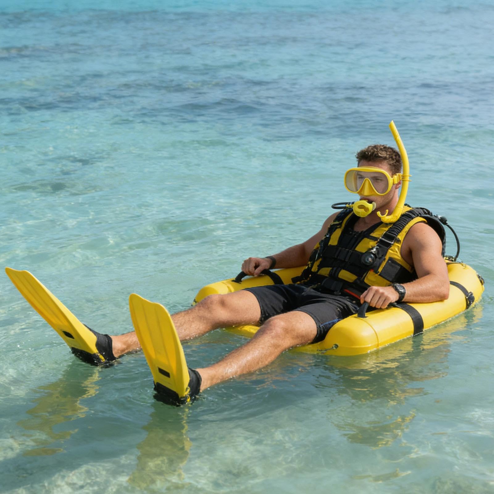 Zestaw do Snorkelingu dla Dorosłych z Panoramicznym Widokiem i Systemem | Zestaw z Pojemnikiem i Składaną Rurką z Regulowanym Paskiem Dla Mężczyzn, Kobiet, Osób