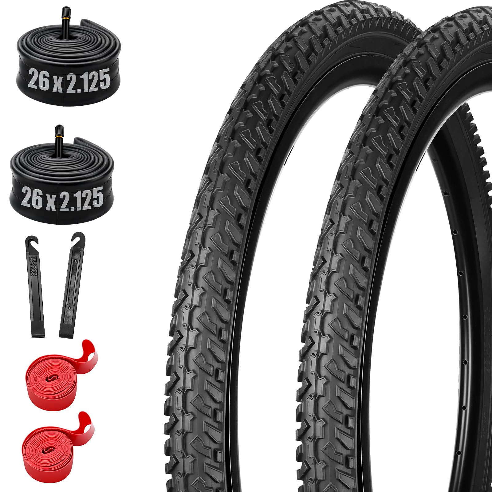 Amazon | 26インチバイクタイヤ 26 x 2.125インチ マウンテンバイク 