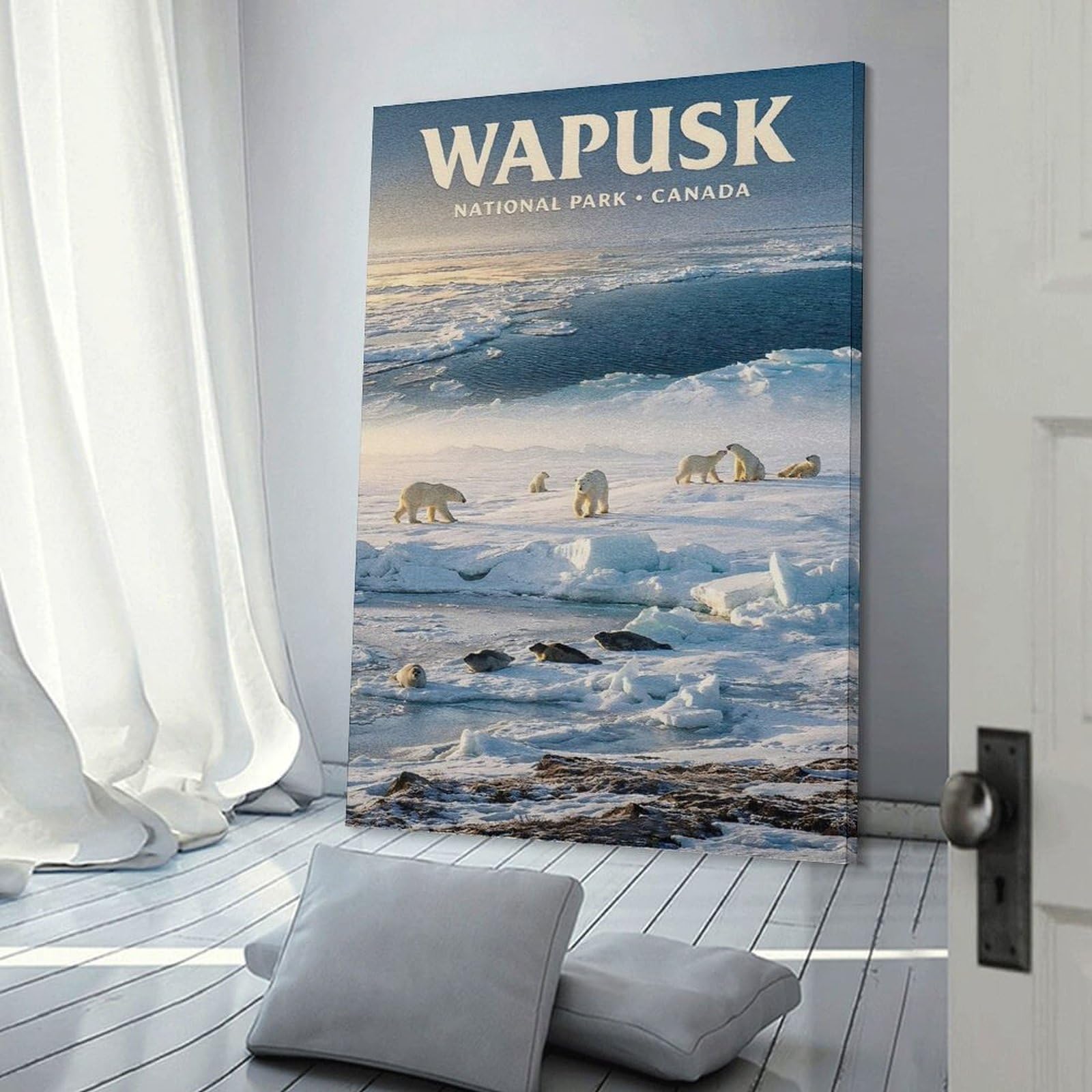 Junmoney Wapusk National Park Canada Room Decor Wall Art, 24x36inch(60x90cm), for Hallway, Lounge Or Guest Room, Gift Idea for Housewarming And Birthdays