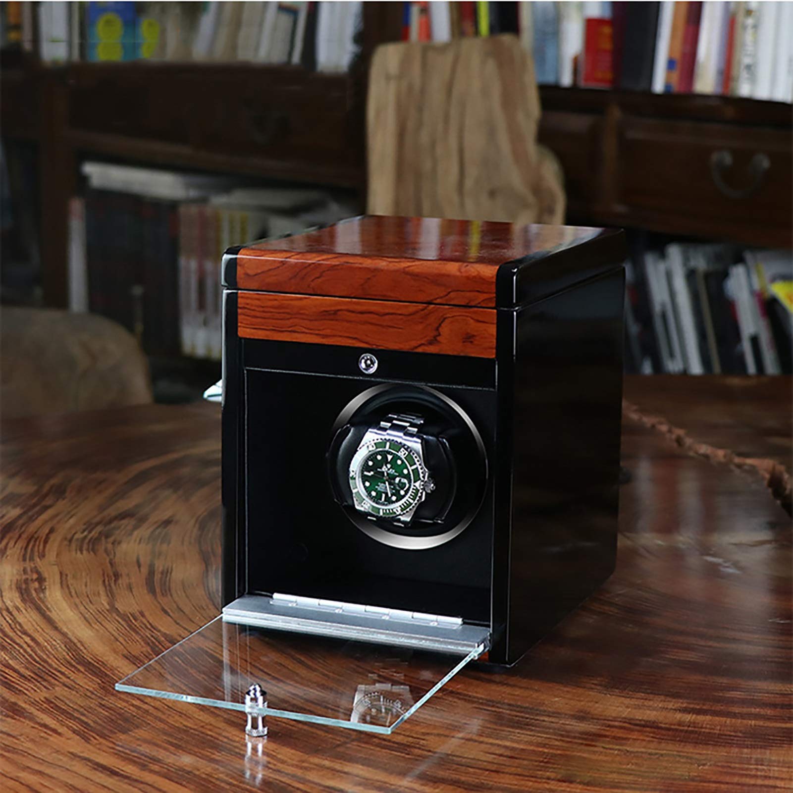 Remontoirs de Montres - Coffret de Rangement en Bois pour Montres connectées avec éclairage LED, Remontoir Automatique pour Montres mécaniques avec contrôle d'accès, Coffret de ran