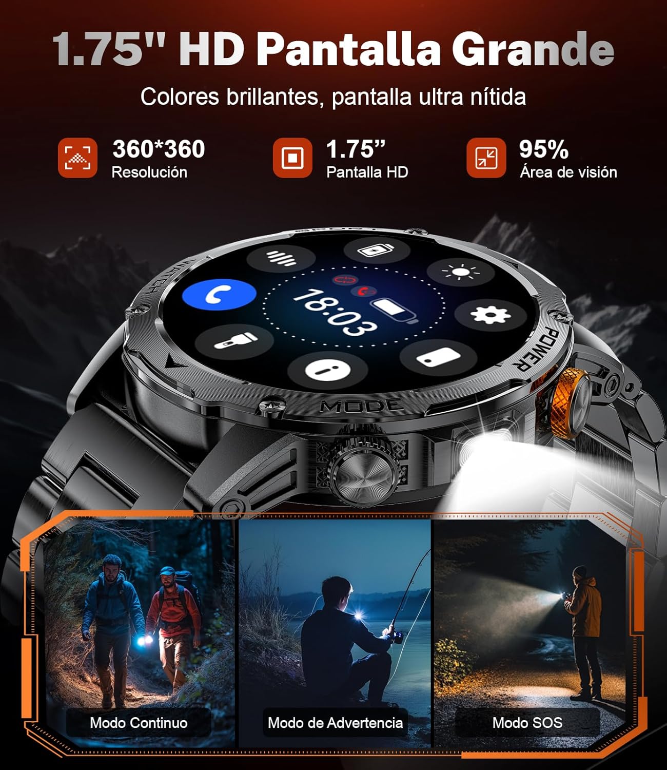 LIGE Smartwatch showing message notifications