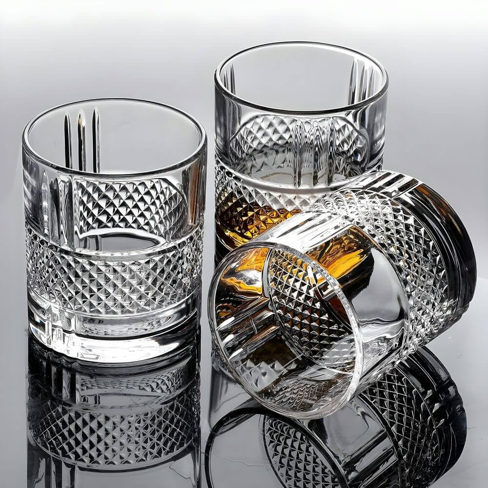 Crystal Whiskey Glasses Set - Bourbon & Scotch -2
