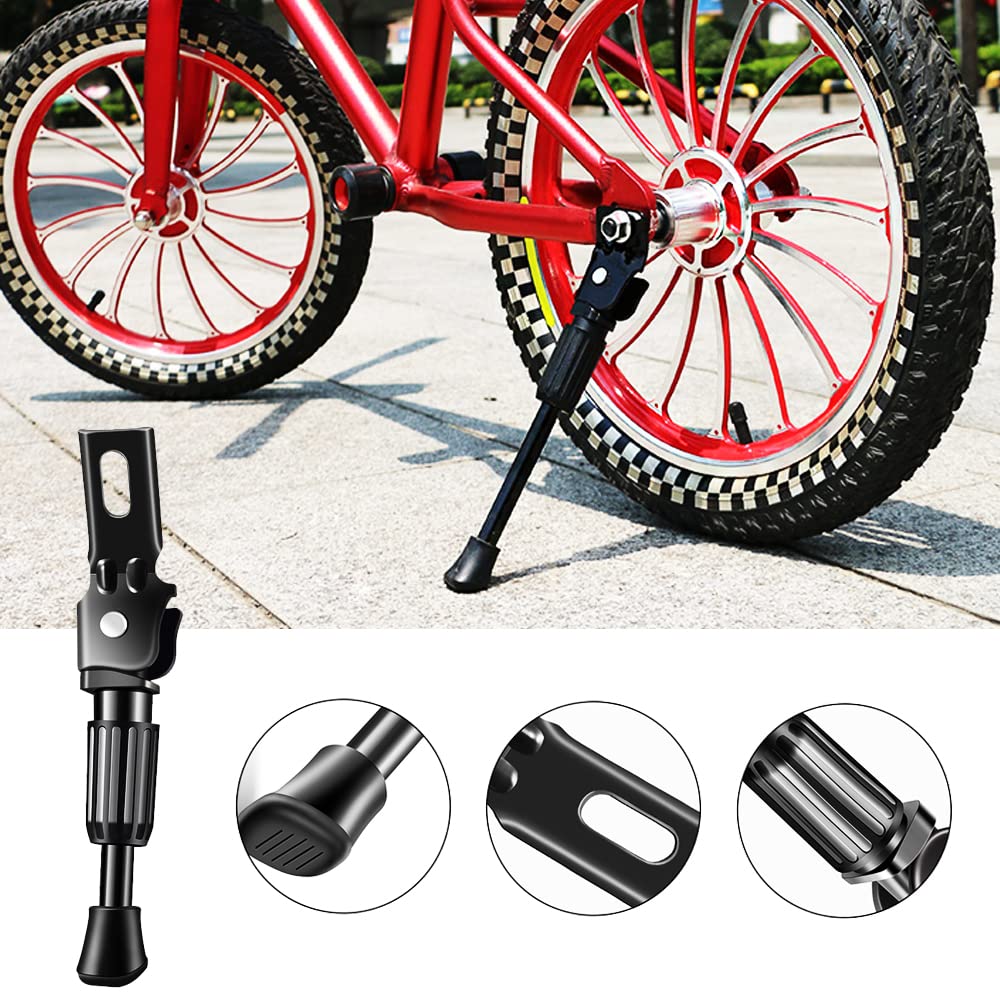 Cavalletto Bici 14 Pollice Cavalletto per Bici per Cavalletto Laterale Bici per Mountain Bike Bici da Strada Biciclette MTB Bici (Nero)