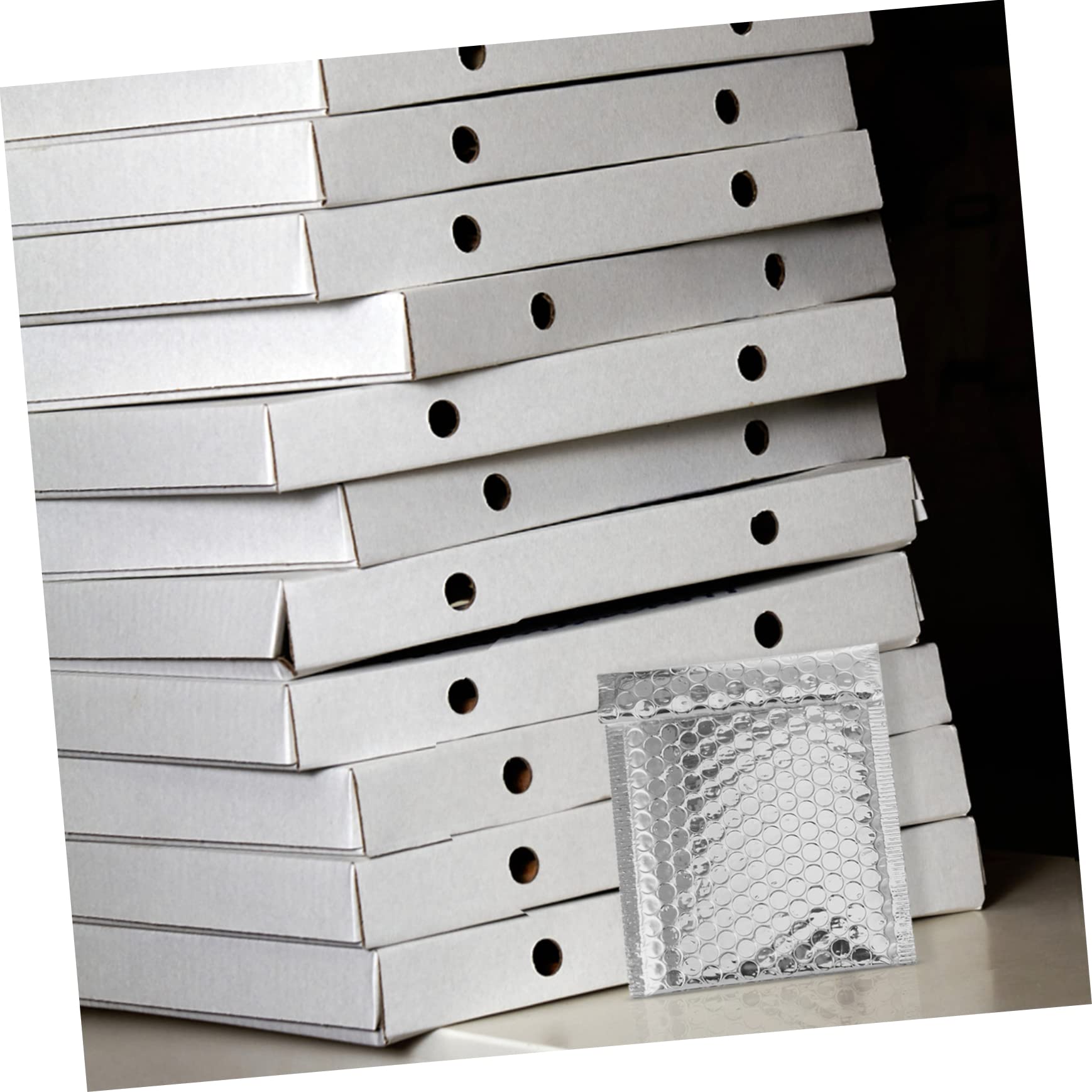 Operitacx 100 Buste Imbottite Argento Confezione da 100 Pezzi Autosigillanti in Makrofol per Spedizioni Leggere e Laminati per Negozi e Scuole