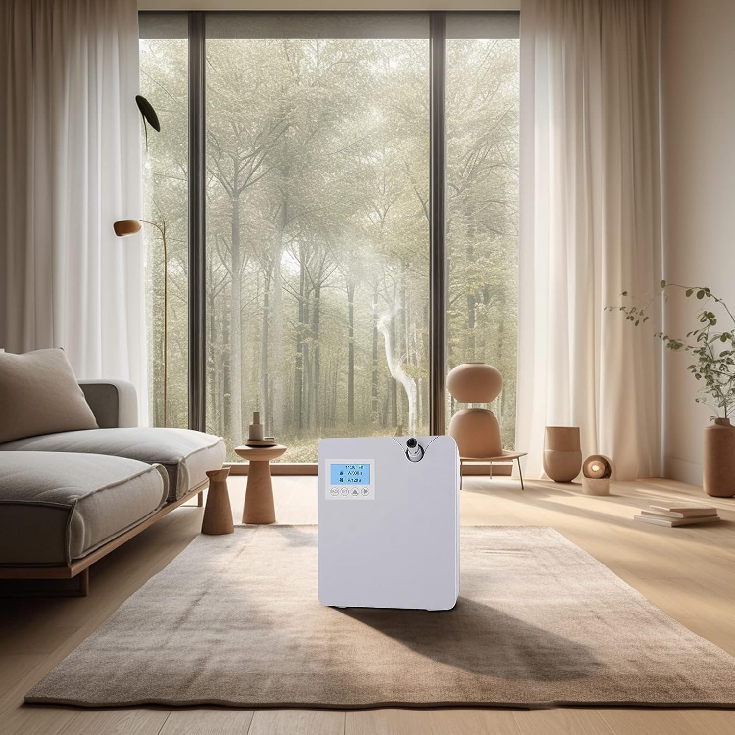 Cavir Diffusore di oli Essenziali, 300 mL Tecnologia di Nebulizzazione Senza Acqua, copertura di 2000 piedi quadrati, compatibile con sistemi HVAC