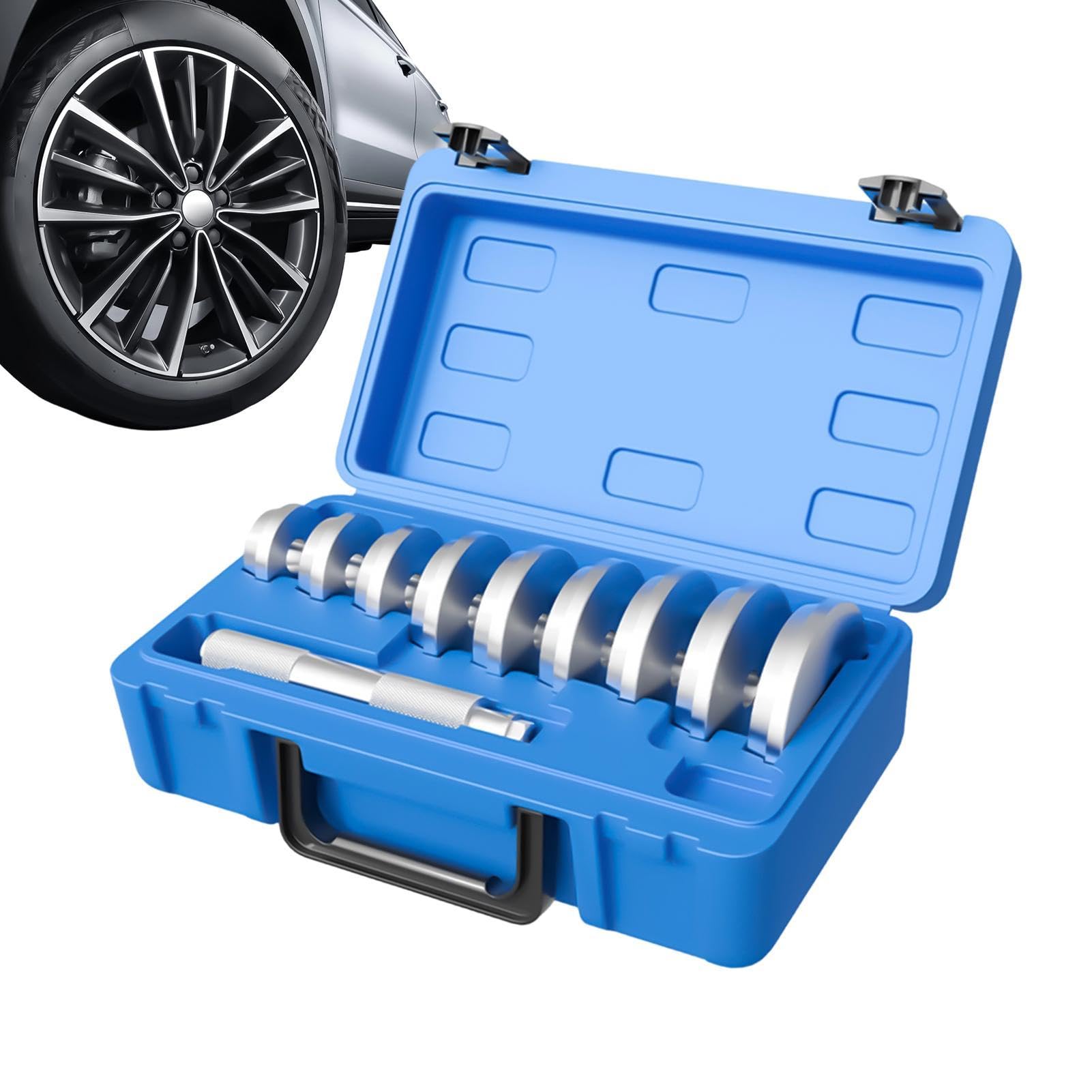 Strumento di pressatura per cuscinetti, impugnatura antiscivolo portatile in lega di alluminio | Set di estrattori per cuscinetti delle ruote, per impianti di soccorso, manutenzione mobile, SUV, camper, berlina, camion