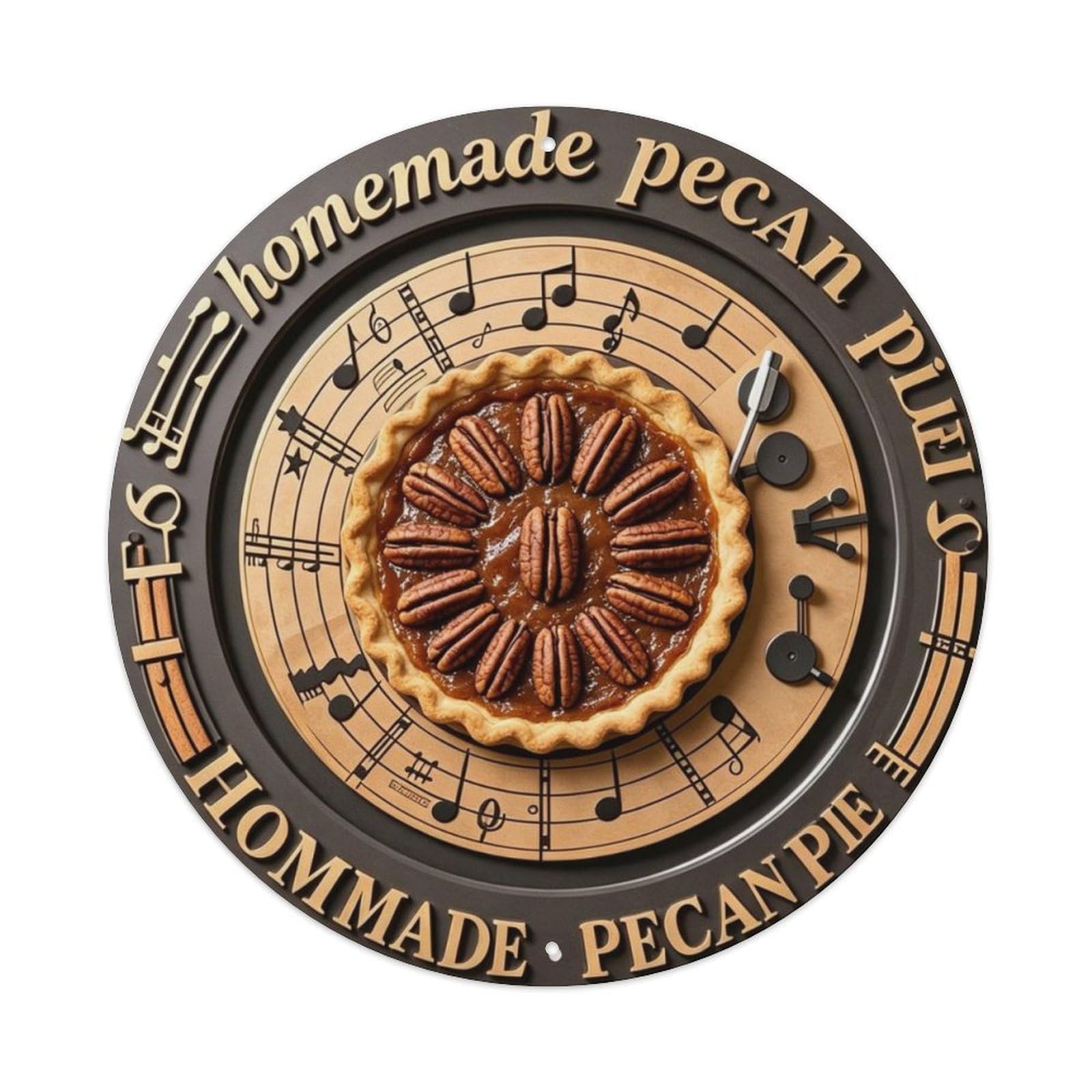 Homemade Pecan Pie Metal Tin Sign Plaque