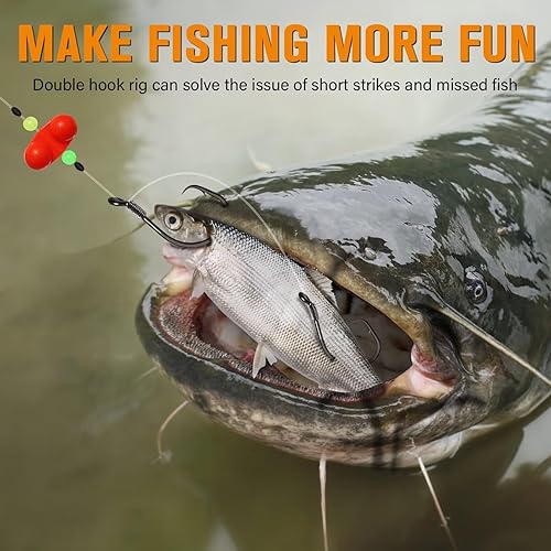 Vista 46 de Dovesun Catfish Rigs Santee Rig Catfish Float Rigs Circle Hooks 5/0 6/0 8/0 Catfishing Tackle 3pcs/6pcs Flotador de puros 8/0 gancho * 6 piezas
