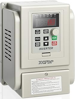 XCFDP AC 220V/1.5kw 2HP Variable Frequency Drive,8A VFD Inverter Single Phase to 3 Phase Frequency Converter for Spindle Motor Speed Control(Single-Phase Input, 3 Phase Output)