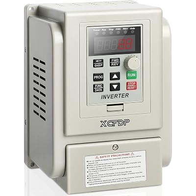 AC 220V/2.2kw 3HP Variable Frequency Drive,12A VFD Inverter Single Phase to 3 Phase Frequency Converter for Spindle Motor Speed Control(Single-Phase Input, 3 Phase Output)