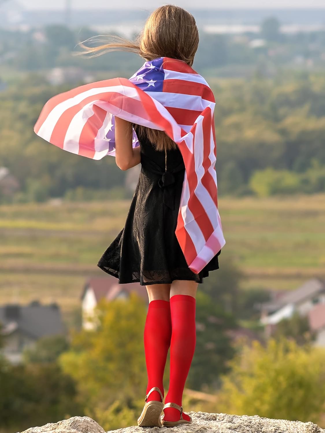 Boao 4 Pairs Women's Silk Thigh High Stockings Sheers Nylon Socks for Women Halloween Cosplay Party Tights Accessory - Image 5