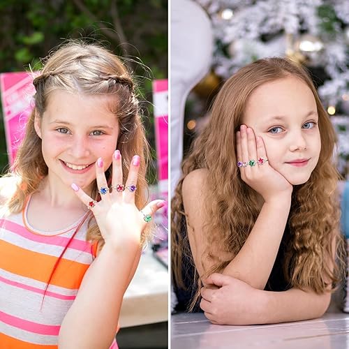 Miniatura 3 de Volance Anillos ajustables para disfrazarse, regalo festivo para niñas, joyería de princesa