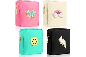 Spiareal Preppy Patch Makeup Bags for Girls: The Perfect Pouch for Personal Items