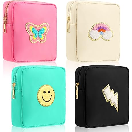 Spiareal Preppy Patch Makeup Bags for Girls: The Perfect Pouch for Personal Items