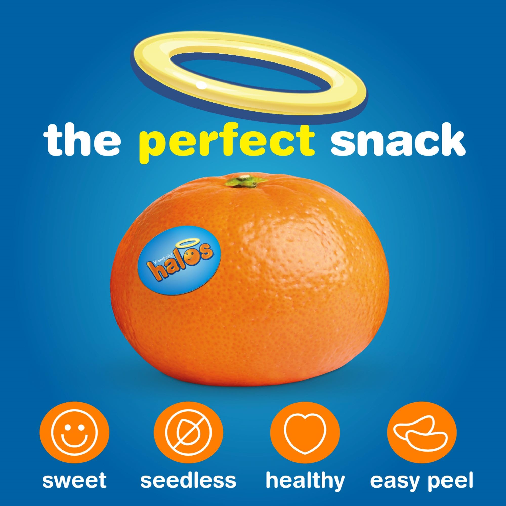 Wonderful Halos Mandarins Sweet Seedless Easy Peel Mandarin Oranges - Healthy Food Fresh Fruit 3lb Bag — view 3