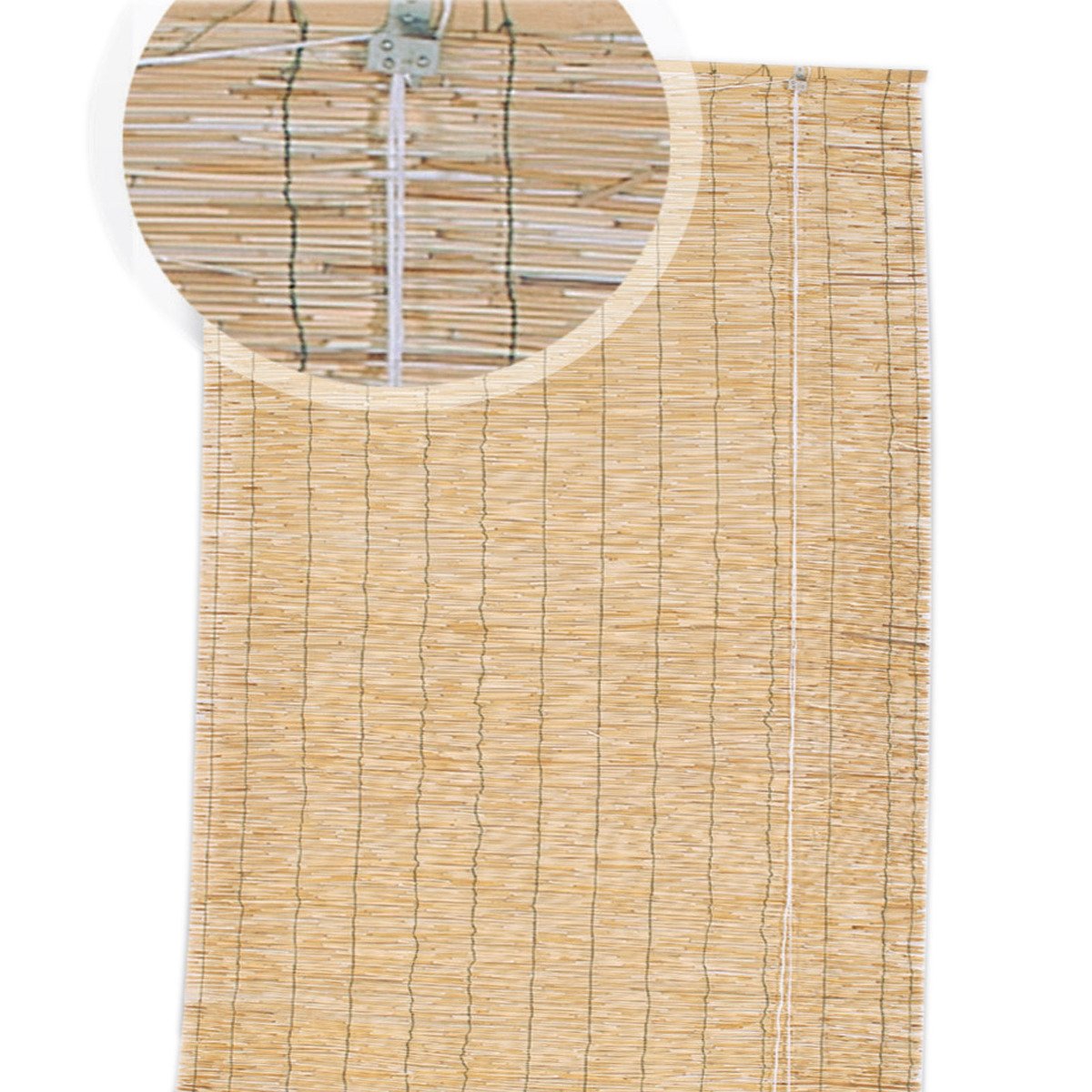 Ev Tapparella Arella in Bamboo c/carrucola 150x300 cm rileg. in Nylon Termosingolo Porta Finestra Privacy Luce