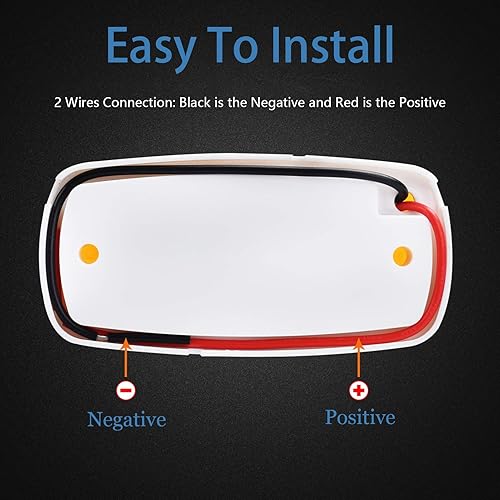 Miniatura 3 de HHCSOP 14 luces de marcador de remolque, 4 x 2, rectángulo, luces LED, 10 diodos, doble diodos, luz roja/ámbar luz LED de 12 V, indicadores de luz