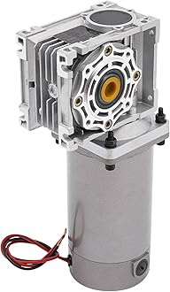 300W DC 24V Worm Gear Reducer Gearbox 1800RPM Portable Electric NLRV Gear Motor DC Worm Gear Motor with self-Locking Speed Adjustable DC Motor