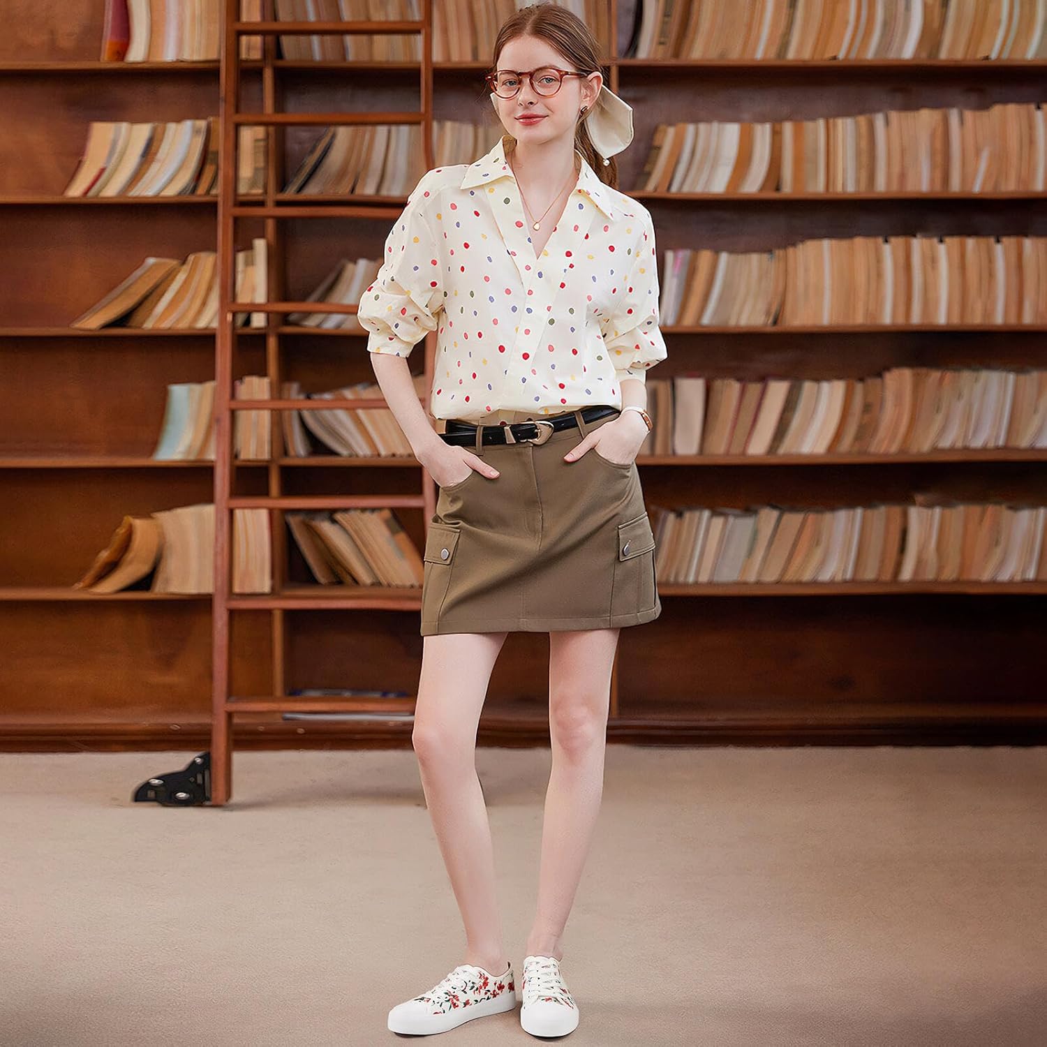 Iarus Womens Canvas Shoes Low top Sneakers for Womens Fashion Casual Shoes Walking Comfortable Shoes - Image 3