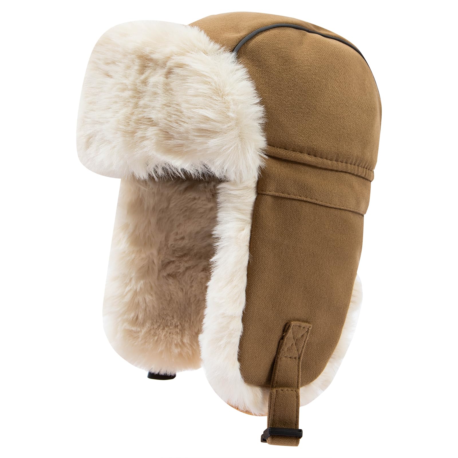 czapka, Czapki zimowe męskie traper trooper eskimo czapka pilota awiatora nauszniki ciepłe(CDUKPL2404Khaki)