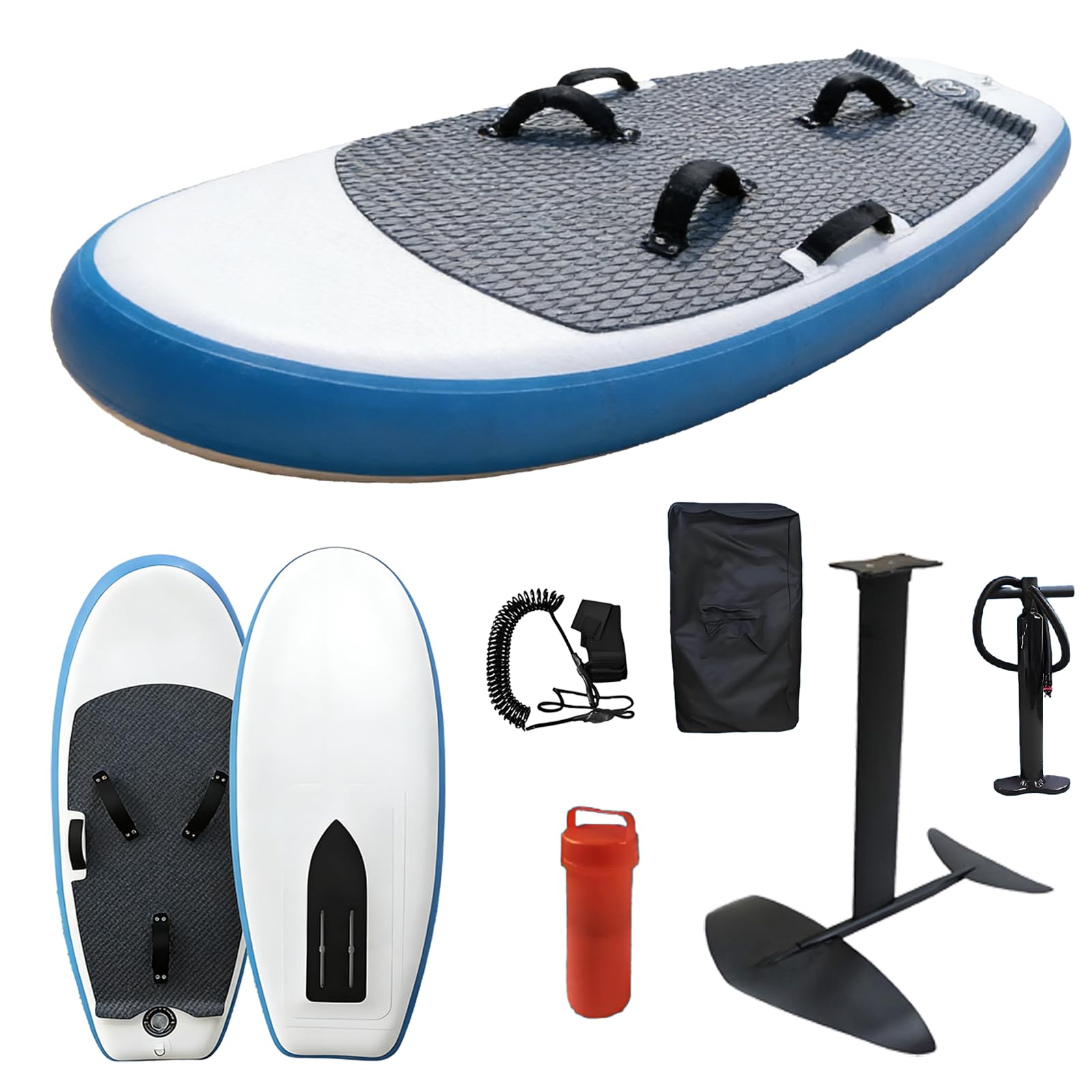 Wind Wingfoil and Hydrofoil Board with Inflatable Wind Wing Foil and Hydrofoil Inflatable Windfoil Hydrofoil Surfboard, for Outdoor Water Sports