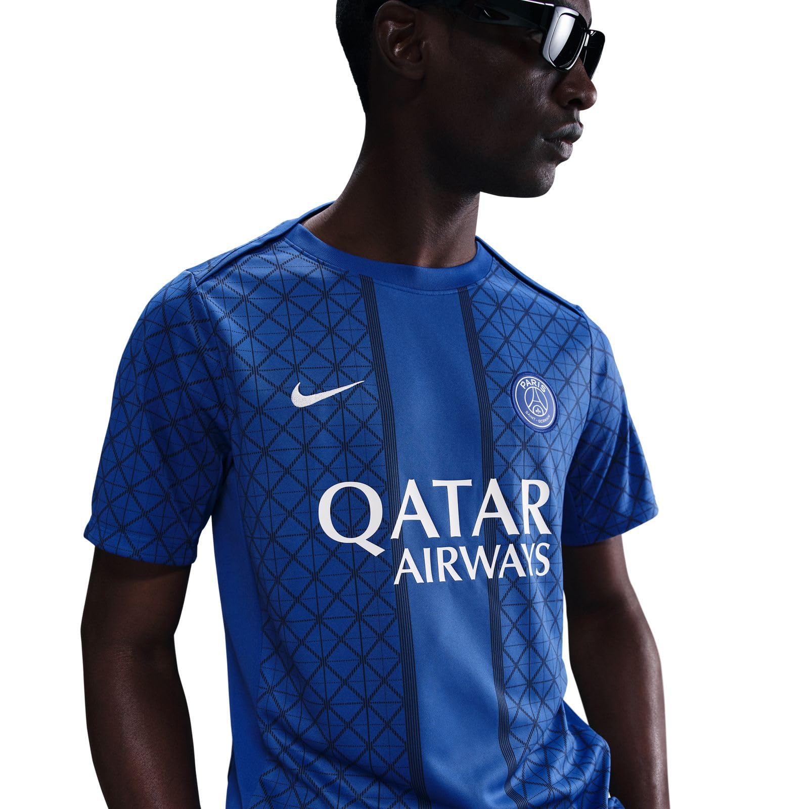 Nike Paris Saint-Germain Academy Pro Domicile Haut de Foot À Manches Courtes D'avant-Match Nike Dri-fit pour Homme Maillot de Football Homme