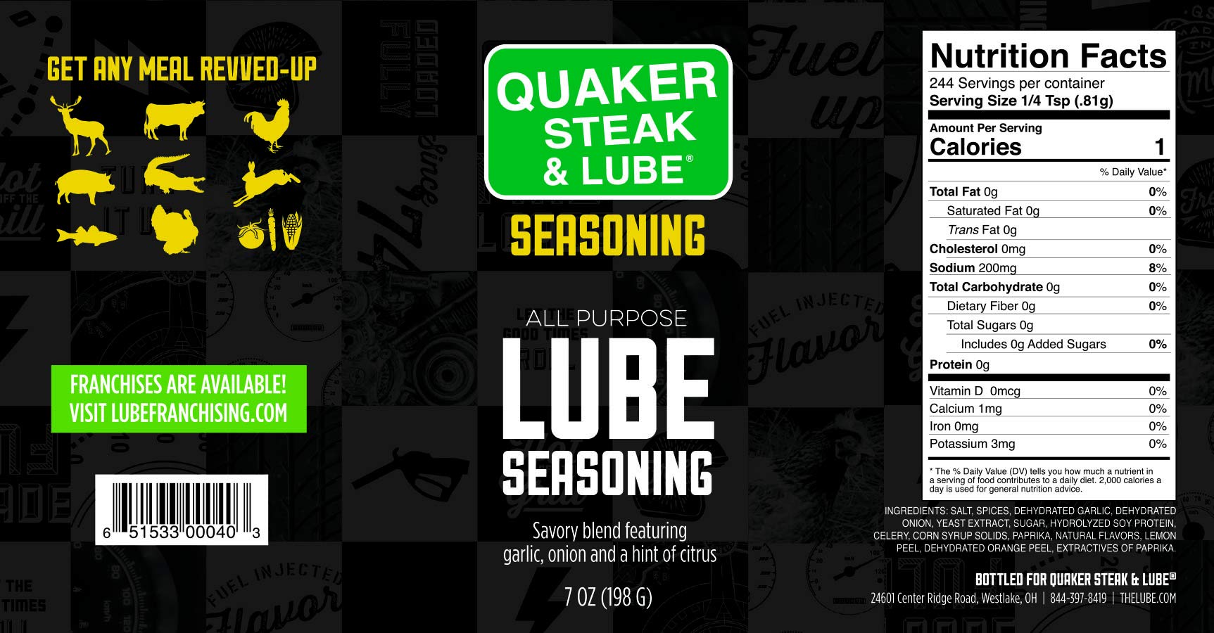 Amazon.com : Quaker Steak and Lube Lube Seasoning Shaker - 7