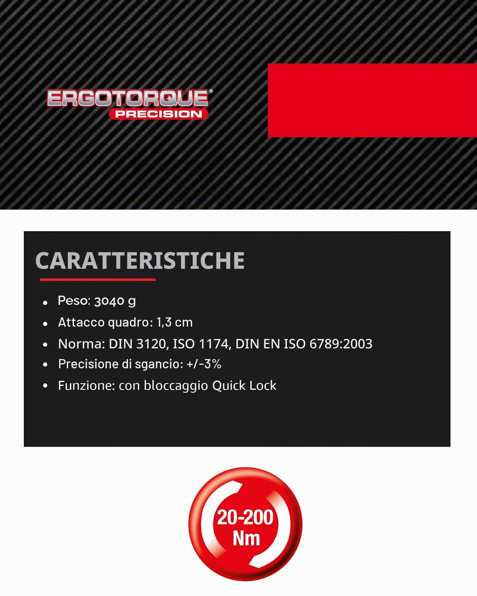 KS Tools 516.2400 Serie chiave dinamometrica, 20 - 200 Nm