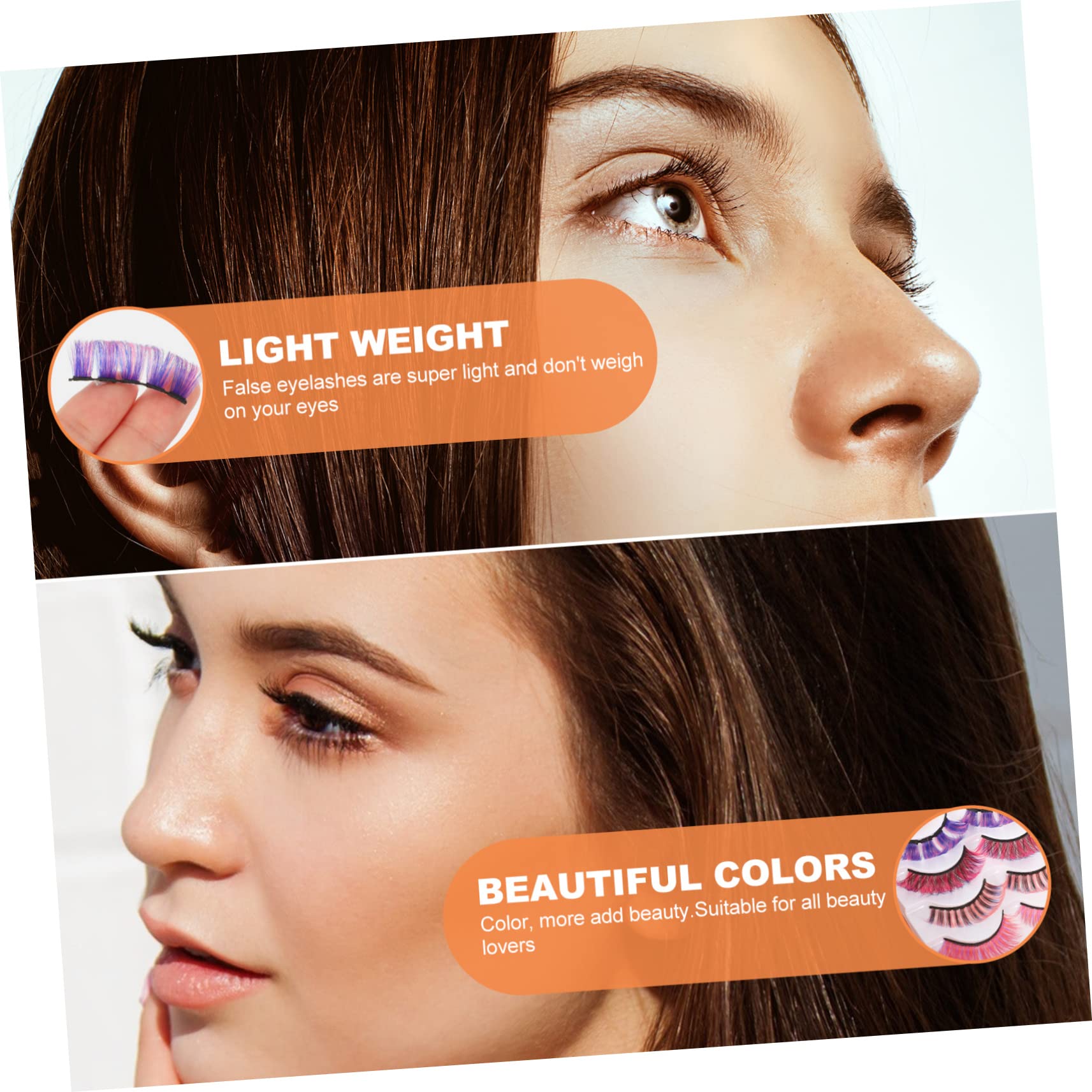 Housoutil Pestañas Postizas De Extensiones Reutilizables Para Maquillaje Diseño Curvado Natural y Cómodo De Pestañas Falsas Para Look Deslumbrante