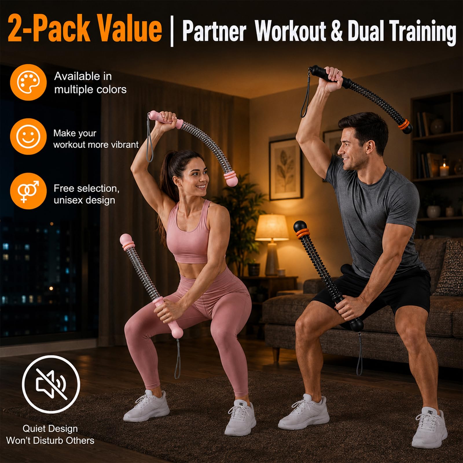 Cuerdas de batalla inalámbricas portátiles – Equipo de entrenamiento de gimnasio en casa para entrenamiento intensivo y fuerza central, ideal para el hogar, oficina, viajes y espacios pequeños