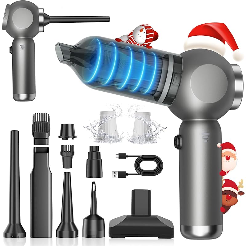 Aspirador automotivo portátil sem fio 6 em 1 HOMIGIFTY, 120 W, 20 kPa, com função soprador e inflador