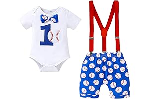 Charming 1st Birthday Baseball Romper for a Swinging Celebration