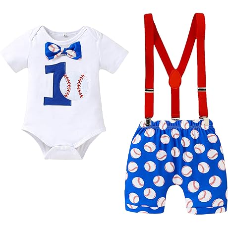 Charming 1st Birthday Baseball Romper for a Swinging Celebration