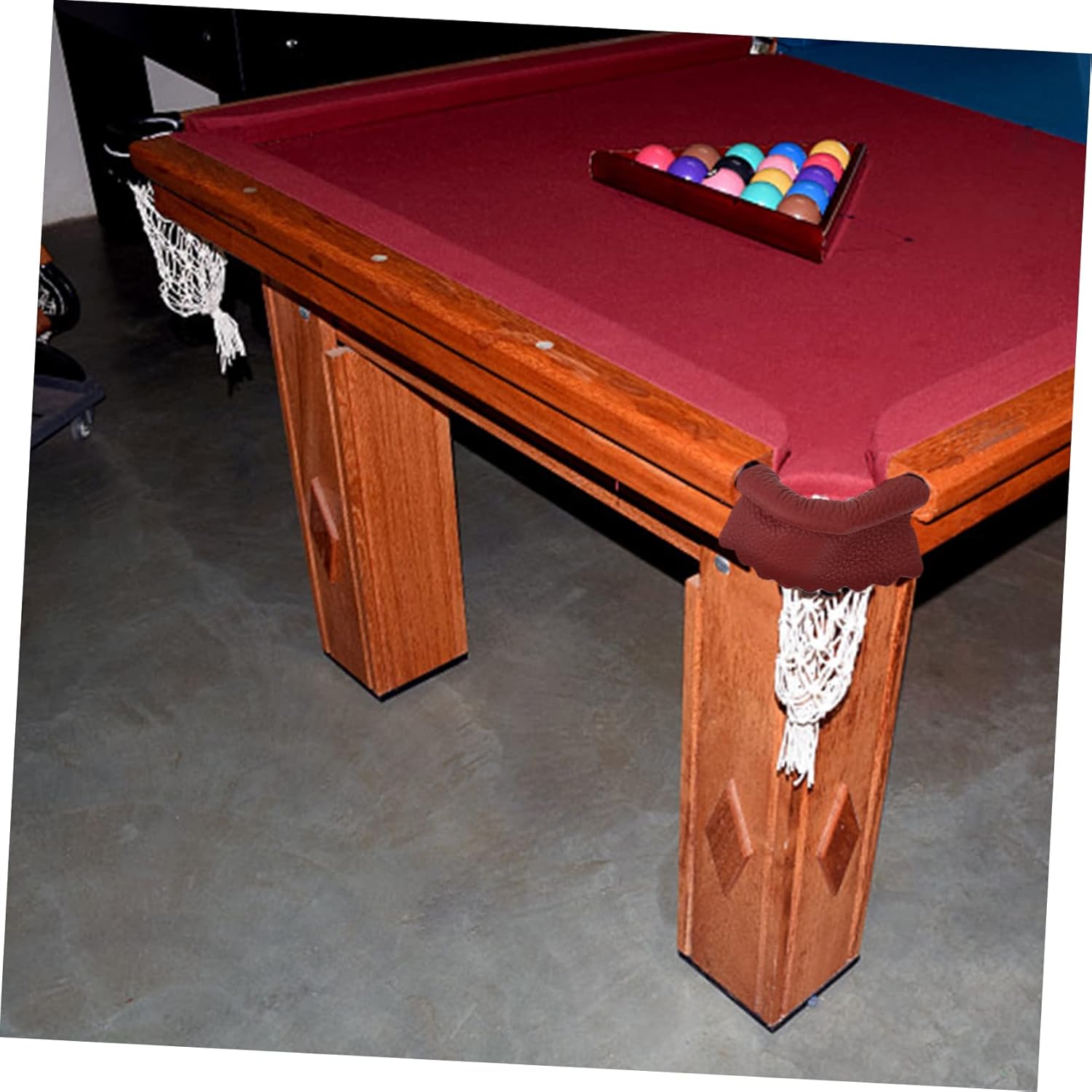 Billiard Pockets Replacement Kit 6pcs Leather Pool Table Nets Easy Install Features for Snooker Accessories