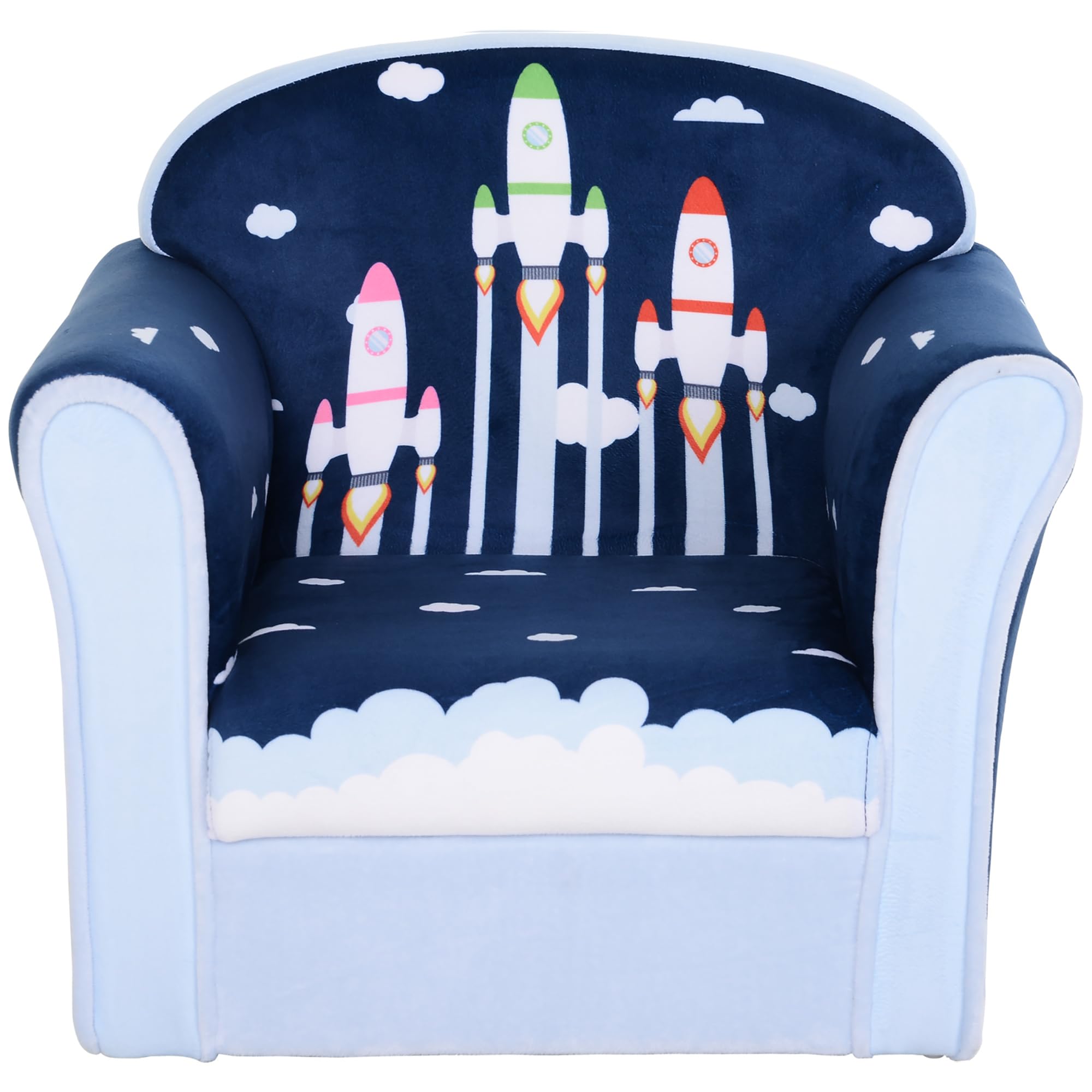 Rackhams Blue Children Chair Armchair Single Sofa, 50 X 39 X 44Cm, For 18M+,