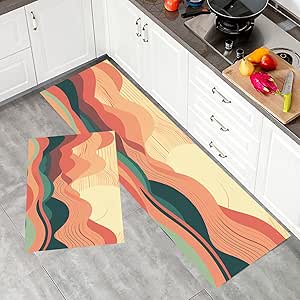 Amazon.com: SUICRA Aesthetics Boho Plant Mountain Anti Fatigue Kitchen Mat Kitchen Rugs Comfort ...