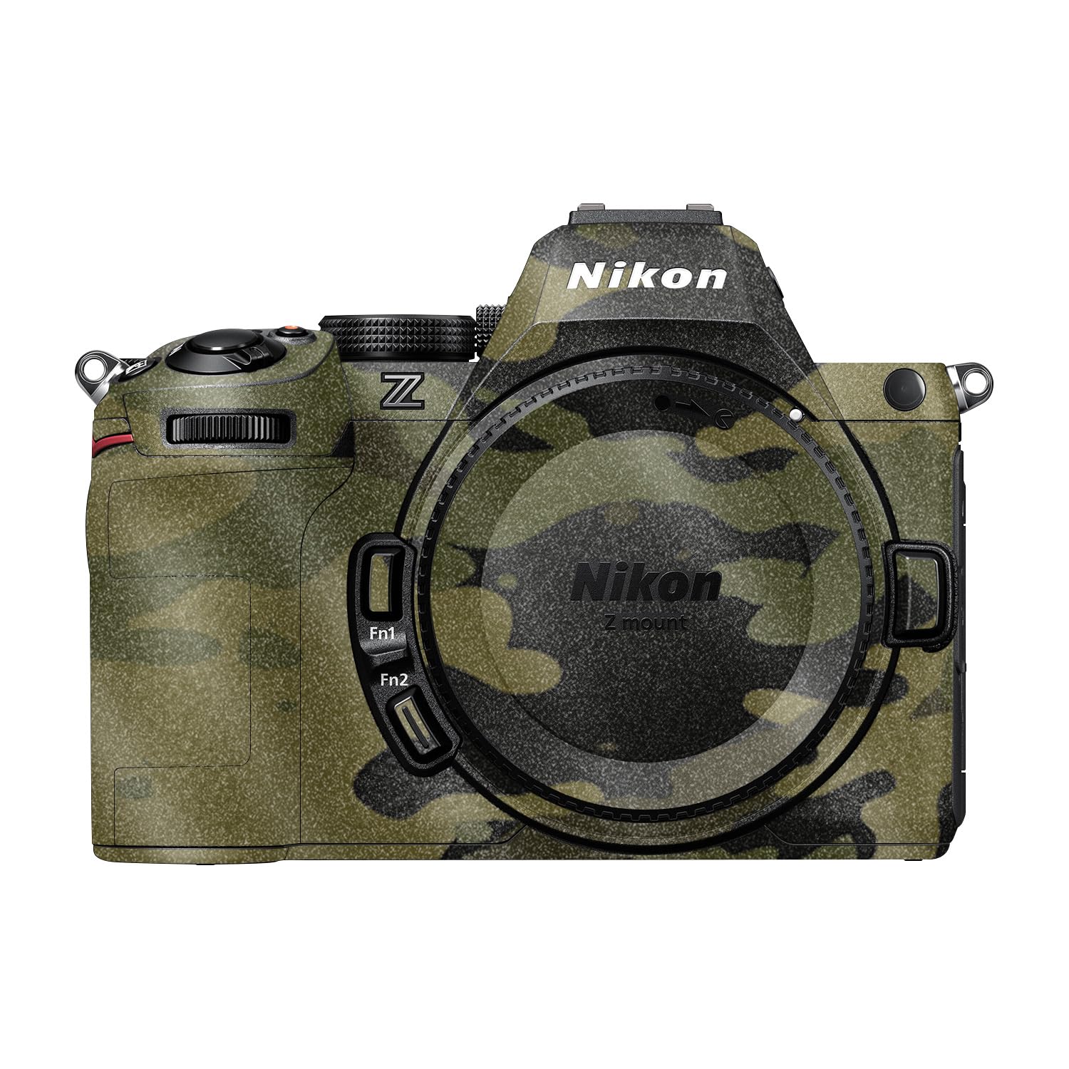 Glossy Glitter Camera Skin Compatible with Nikon Z5 II (2025) - Green Camouflage - Premium 3M Vinyl Protective Wrap Decal Cover - Easy to Apply | Crafted in the USA by MightySkins