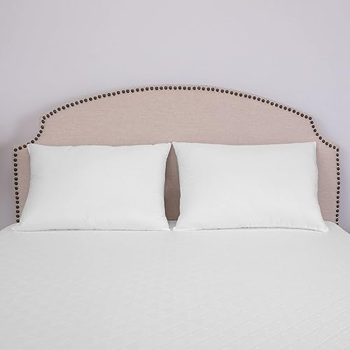 Miniatura 7 de BioPEDIC Almohada de lecho antimicrobiano con tecnología anti-olor ultra fresca incorporada tamaño estándar conteo blanco 4