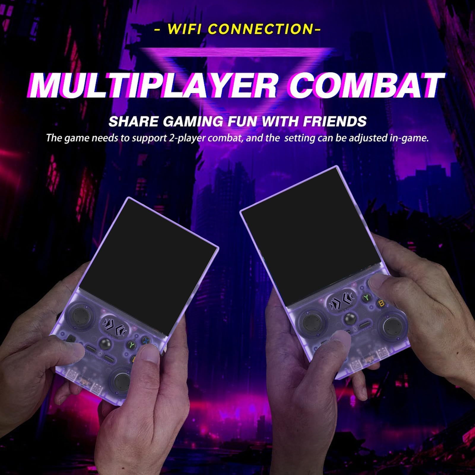 Generic Console da Gioco retrò, Dispositivo da Gioco per Console di Gioco Portatile Portatile con Schermo HD da 4 Pollici per Adulti e Adolescenti (PURPLE)