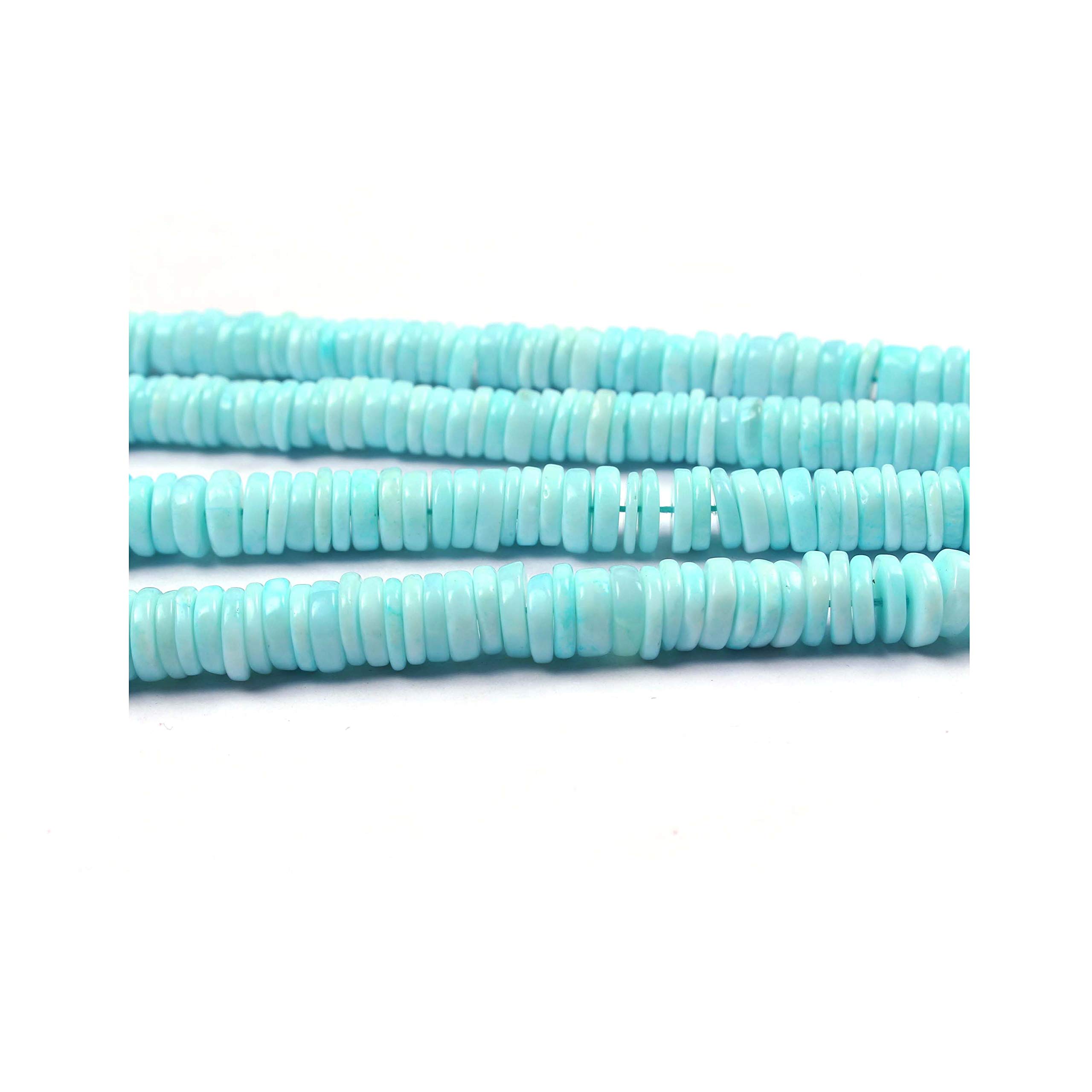 Perles Larimar 6-7mm qualité AAA pour création de bijoux d'exception - 6